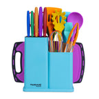 17pcs Kitchen Utensil & Knife Set with Block & Chopping Board (Multiple Colours) - By Nuovva