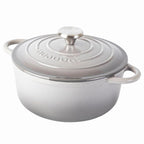 Grey Cast Iron Dutch Oven Casserole Pot - 22cm - 2.9L