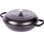 Shallow Cast Iron Dutch Oven Casserole Pot (Multiple Colours & Sizes) by Nuovva