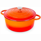 Enemalled Cast Iron Dutch Oven, Casserole Pot - 30cm - 6.9L (Multiple Colours)