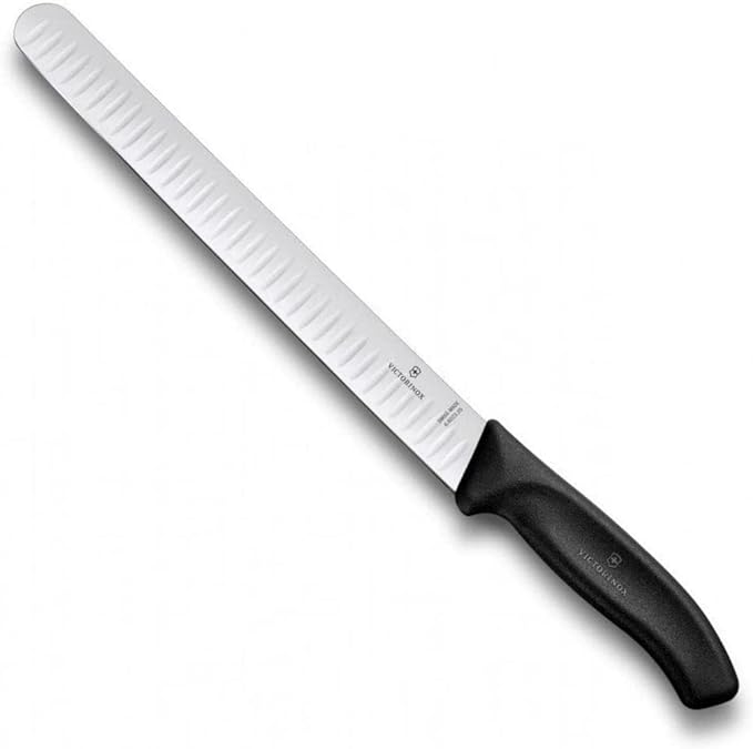 Victorinox Fluted Edge Swiss Classic Slicing Knife | Black