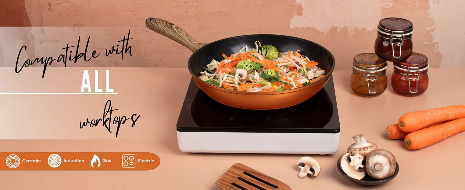 Copper Induction Non-Stick Frying Pan - 20cm, by Nuovva