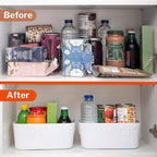 5-Piece Storage Basket Set with Handles (multiple colors)  by Stackzy