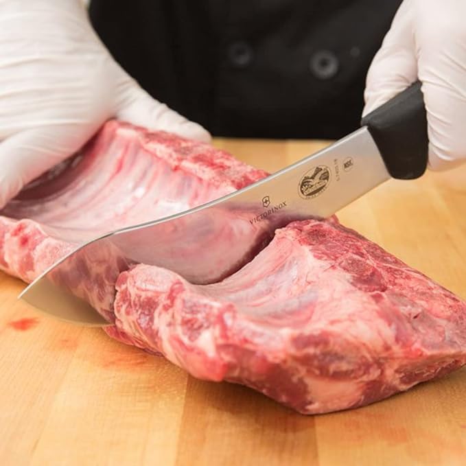 Victorinox  Fibrox Stainless Steel Blade Butchers Slaughter Knife | Black |  18 cm