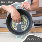 Aluminium Casserole Pot with Lid - 4L - 24cm, (Multiple Colours) by Nuovva