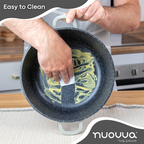 Aluminium Casserole Pot with Lid - 4L - 24cm, (Multiple Colours) by Nuovva