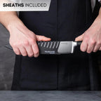 High Carbon Stainless Steel Kitchen Knife Set with Sharpener