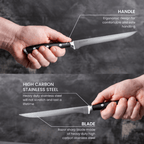 High Carbon Stainless Steel Boning Knife – 6 Inch, by Nuovva