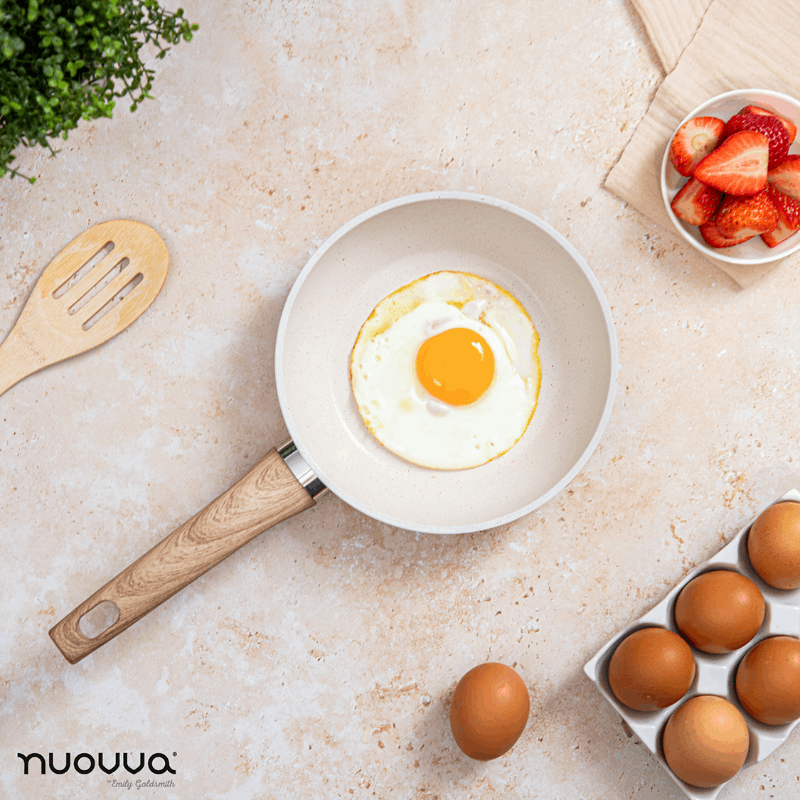Cream Induction Non-Stick Frying Pan - 18cm, by Nuovva