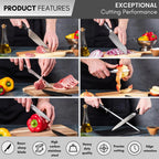Professional High Carbon Steel Kitchen Single & Sets Knives  (Multiple Variants), by Nuovva