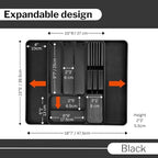 Black Expandable Cutlery Drawer Organiser  Divider, by Nuovva