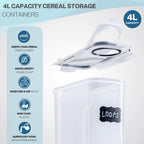 4L Cereal Storage Containers Pantry Organisers (2, 3, 4, 6 & 8 Pieces)