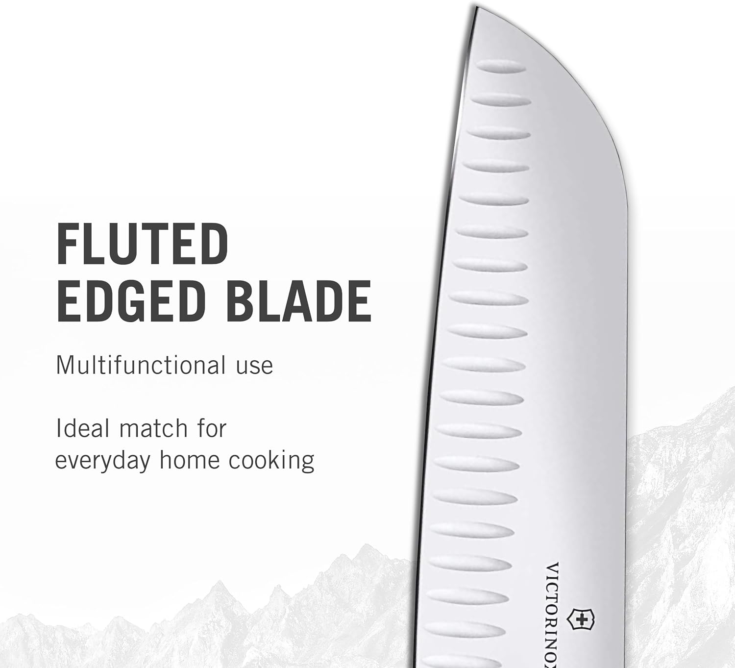 Victorinox Santoku Knife Rosewood with Fluted Edge in Gift Box | Brown