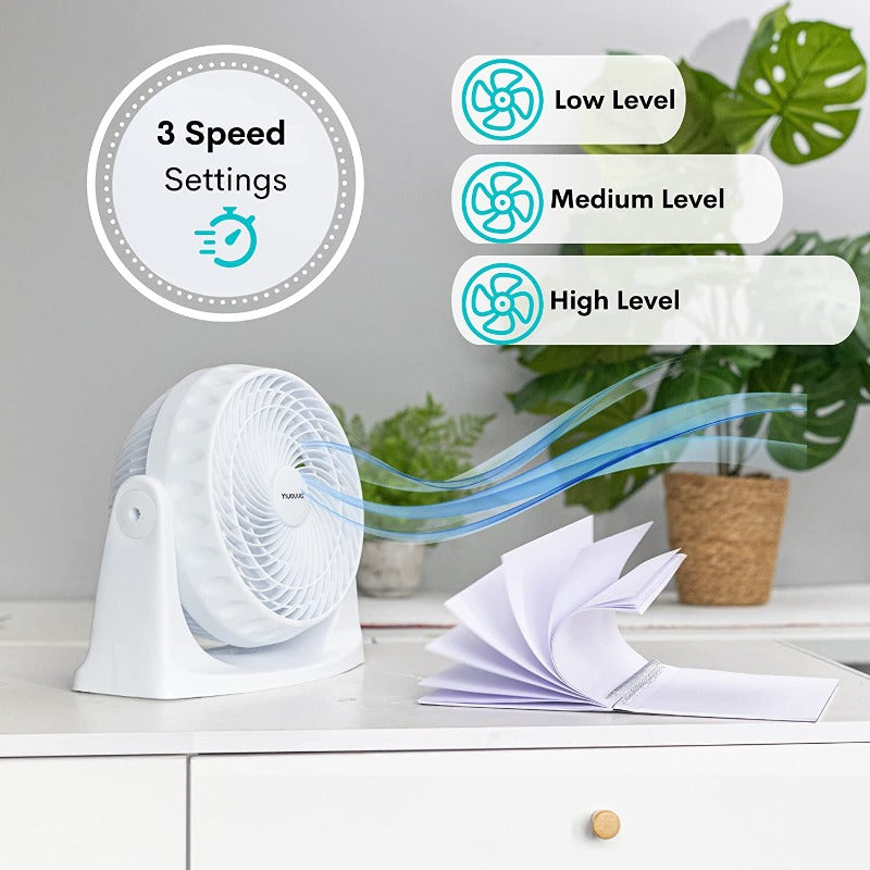 Desk Turbo Fan - White / Black