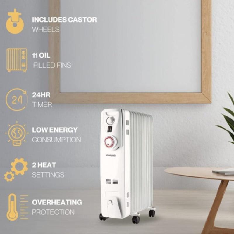 Portable Radiator Electric Heater - Oil Filled