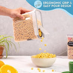 Airtight BPA-Free Cereal Food Storage Containers 2.5L - 6Pcs, by Nuovva