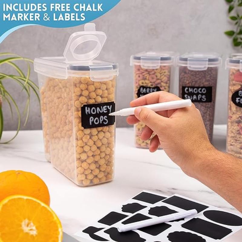 Airtight BPA-Free Cereal Food Storage Containers 2.5L - 3Pcs, by Nuovva