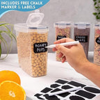 Airtight BPA-Free Cereal Food Storage Containers – 2.5L (Sets of 2,3,4,6 & 8) by Nuovva