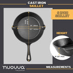 Pre-Seasoned Cast Iron Skillet - 8 inch (20cm)