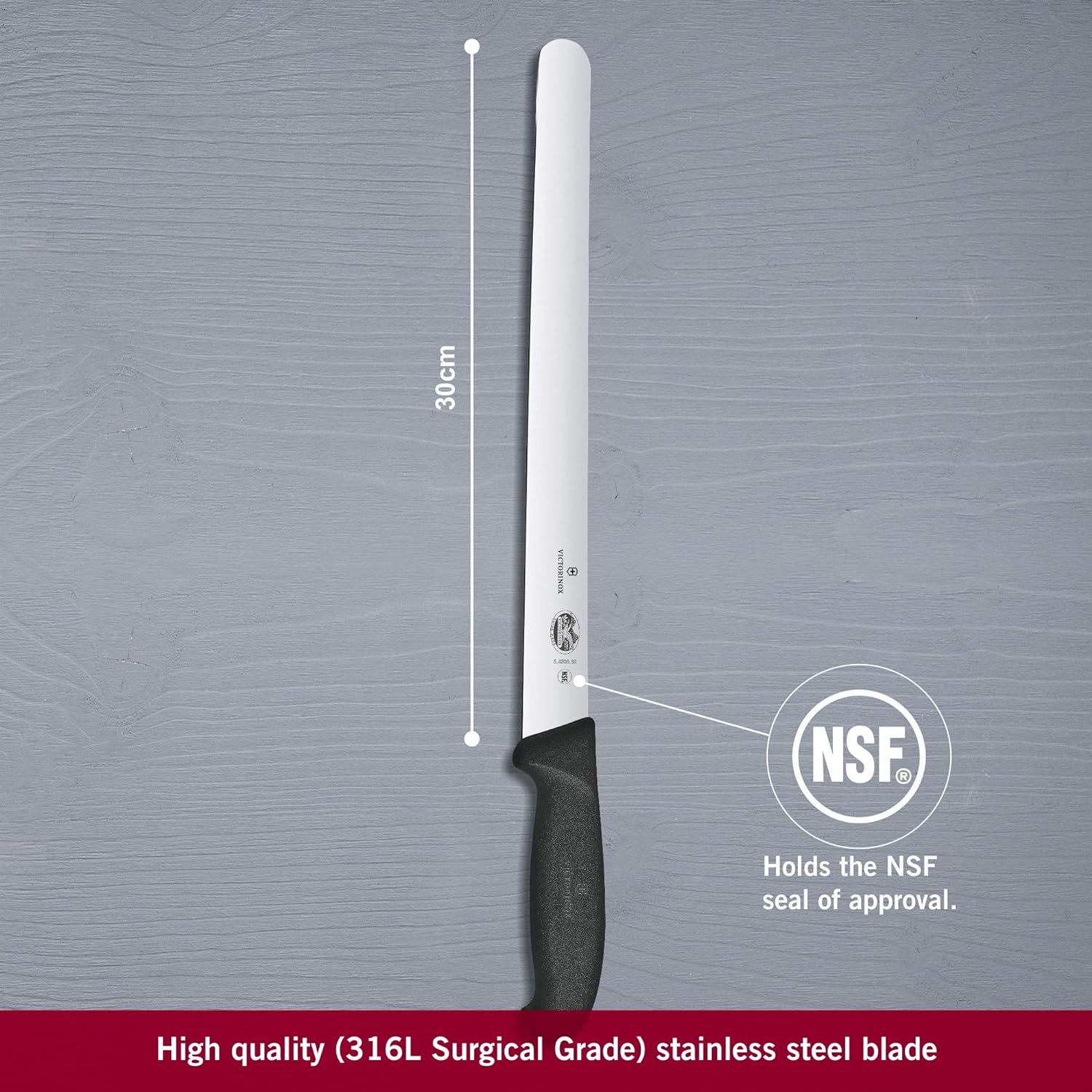 Victorinox Plain Slicer Blade | Black