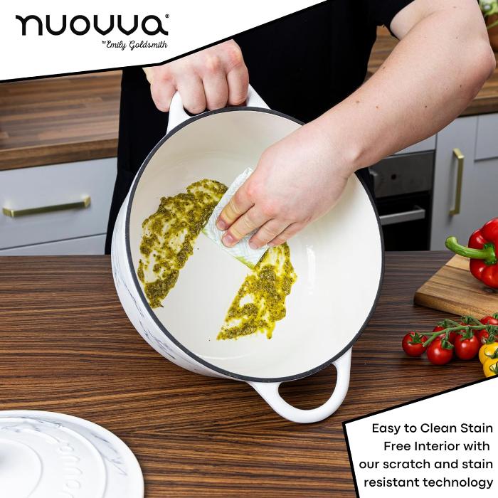 Enamelled Cast Iron Dutch Oven Casserole Pot (Multiple Colours & Sizes)