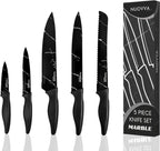 Black Granite Non-Stick Kitchen Knife Set 5pcs, by Nuovva