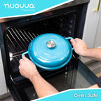 Shallow Cast Iron Dutch Oven Casserole Pot (Multiple Colours & Sizes) by Nuovva