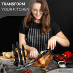 Granite Non-Stick Kitchen Knife Set 5pcs - Multiple Colours, by Nuovva