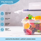 Airtight Kitchen Food Storage Containers, Multiple Sizes - Set of 36, by Nuovva