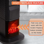 Energy Efficient Electric Heater with  Fireplace Display