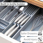 Expandable Cutlery Drawer Organiser Divider (Multiple Colours), by Nuovva