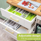 Lime Green Expandable Cutlery Drawer Organiser Divider, by Nuovva