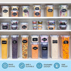 Airtight Kitchen Food Storage Containers, Multiple Sizes - Set of 36, by Nuovva