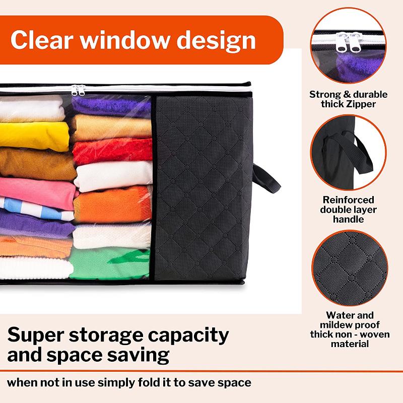 Large Clothes Storage Bag - 90L - Sets of 3 Pcs, 5 Pcs and 8 Pcs, by STACKZY
