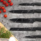 Black Granite Non-Stick Kitchen Knife Set 5pcs, by Nuovva