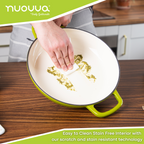 Shallow Cast Iron Dutch Oven Casserole Pot (Multiple Colours & Sizes) by Nuovva