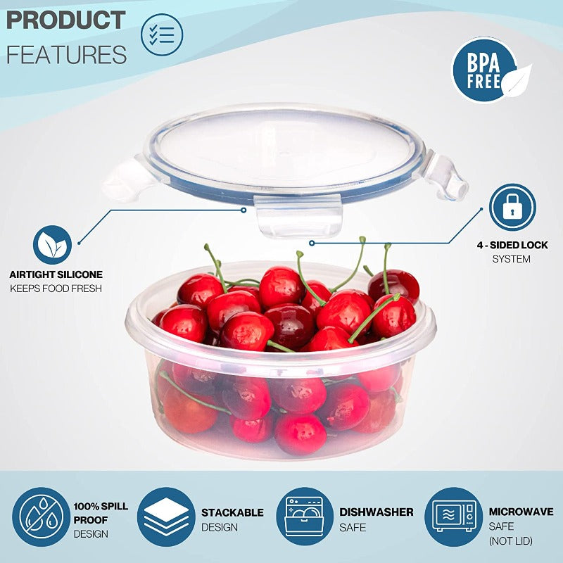 Airtight Food Storage Containers Sets (Multiple Sizes) by Nuovva