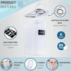 Cereal Storage Containers For Pantries Airtight BPA-Free 4L - 4pcs, by Nuovva