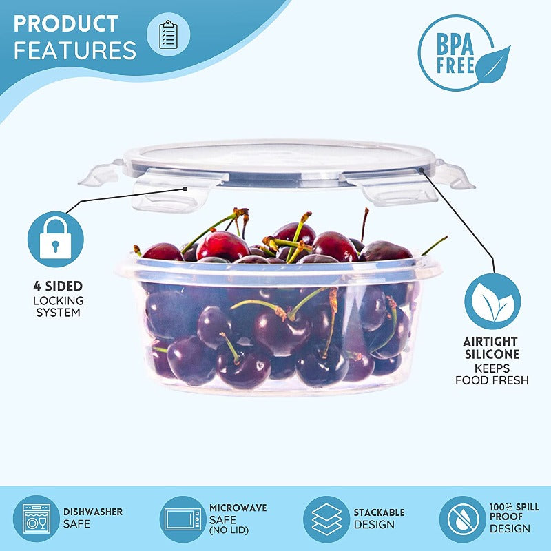 Airtight Food Storage Containers Sets - 30 Pieces, by Nuovva
