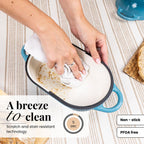 Light Blue Enamelled Cast Iron Bread Loaf Pan, Oven Safe Non-Stick Dutch Oven - 22x14cm, by Nuovva