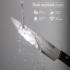 Damascus Chef’s Knife – 67-Layer Steel, Rosewood Handle – 8 inch by Nuovva