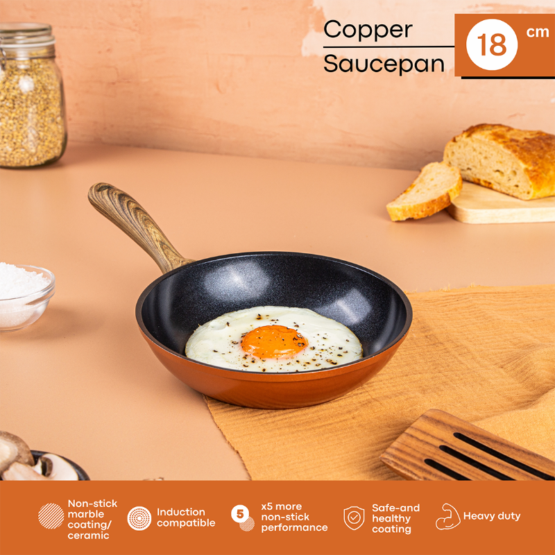 Copper Induction Non-Stick Frying Pan - (Multiple Sizes) by Nuovva