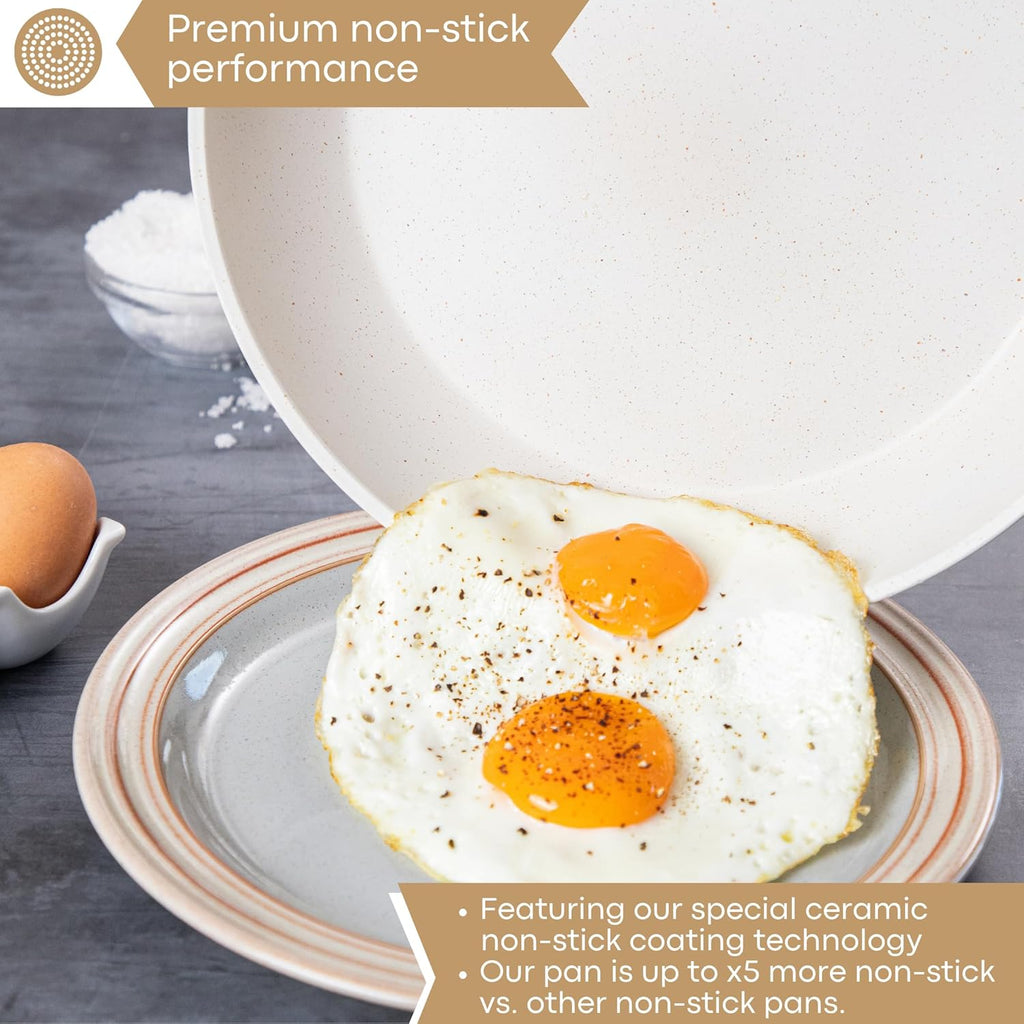 Cream Kitchen Cookware Set of 35, 15, 8, 5pcs with Lids (Multiple Set Sizes)