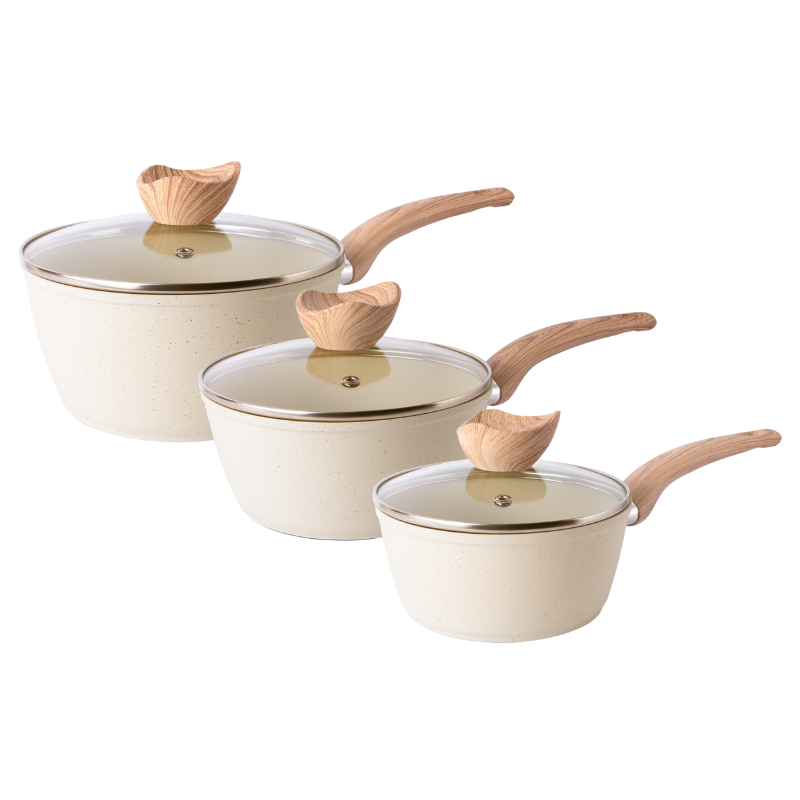 Non-Stick Saucepan with Lid (Multiple Sizes & Multiple Colours) by Nuovva