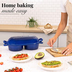 Cast Iron Dutch Oven – Double Round Bread Loaf Pot – 16cm Diameter, (Multiple Colours), by Nuovva