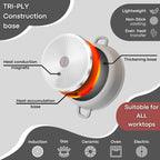 Grey Aluminium Shallow Casserole Pan with Lid - 28cm - 3.9L, by Nuovva