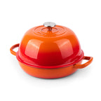 Orange Enamelled Cast Iron Dutch Oven Bread Pot - 5.6 Lite - 26cm, by Nuovva