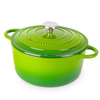 Cast Iron Dutch Oven with Lid, Casserole Pot - 24cm - 4.7L (Multiple Colours)