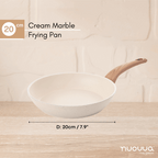 Cream Induction Non-Stick Frying Pan - 20cm, by Nuovva