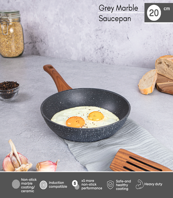Marble Granite Induction Non-Stick Frying Pan (Multiple Sizes), by Nuovva